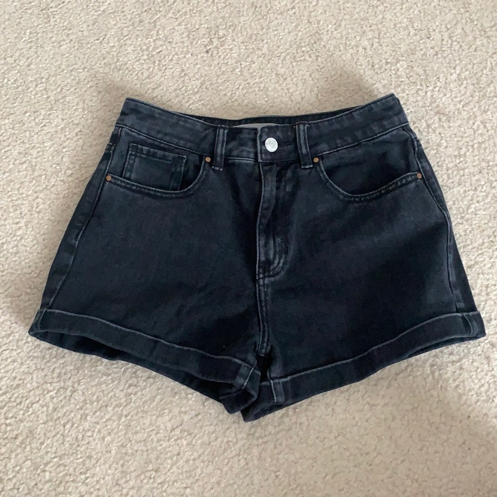 Pacsun Black Denim Mom Shorts